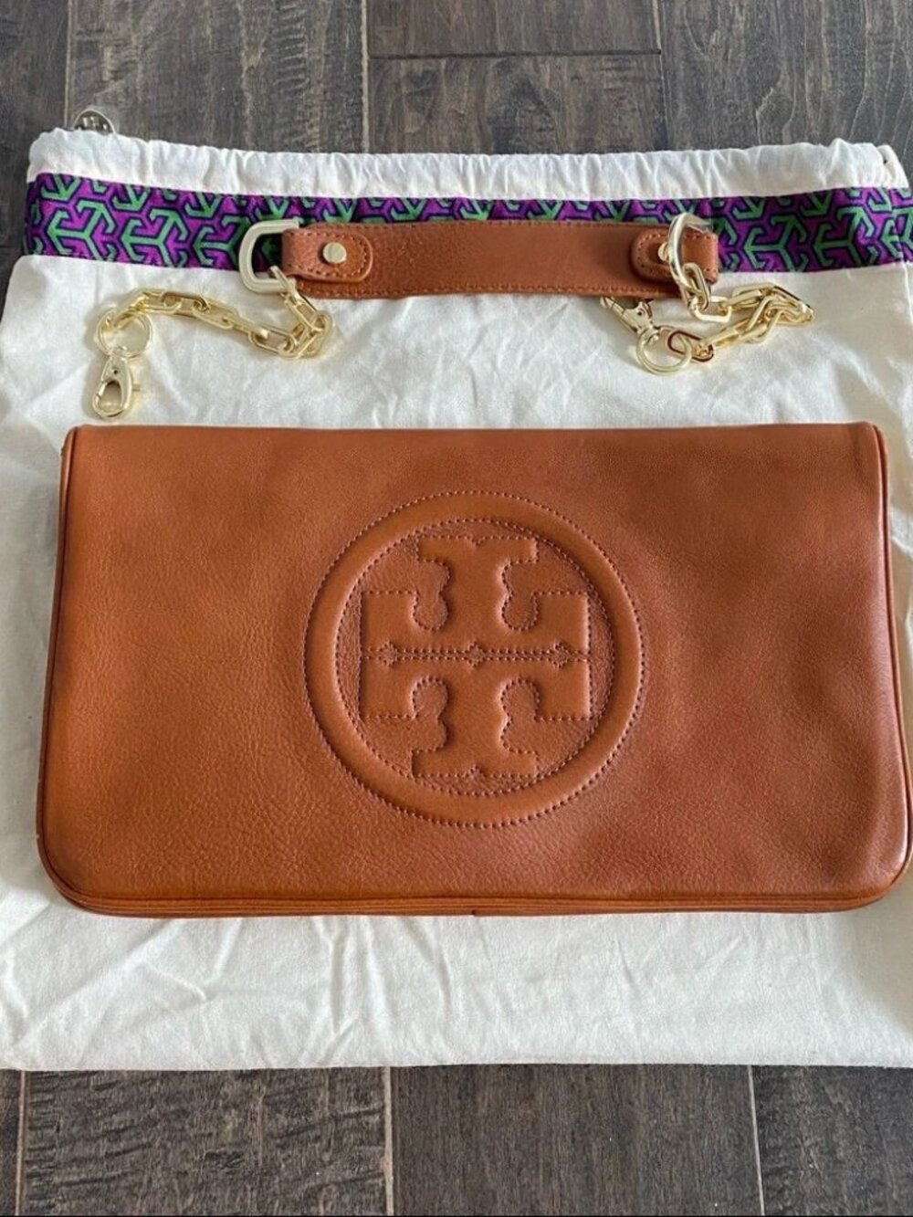 Tory Burch Reva Bombe Clutch - Picture 2 of 6